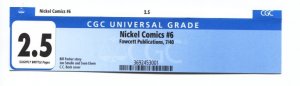 Nickel #6  1940 - Fawcett  -G+ - Comic Book