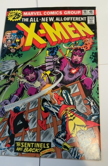 The X-Men #98 (1976)The sentinels are Back all new team