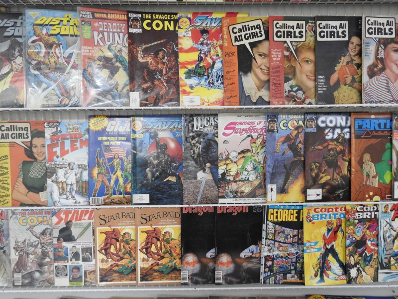 Huge Lot 110 Magazines W/ Conan, Mad, Calling All Girls, +More! Avg VG/FN Cond!