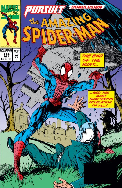 AMAZING SPIDER-MAN #389 (1994) MARK BAGLEY | DIRECT ED. | ORIGIN OF CHAMELEON