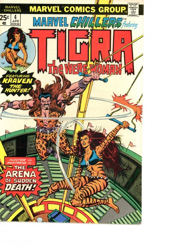 Marvel Chillers 4 VG/F Tigra vs. Kraven!