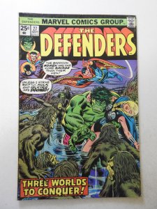 The Defenders #27 (1975) VG/FN Condition! ink bc, 1/2 in spine split