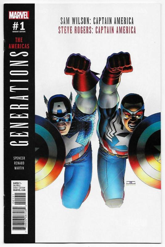 Generations Captain America #1 Cassaday Variant (Marvel, 2017) NM