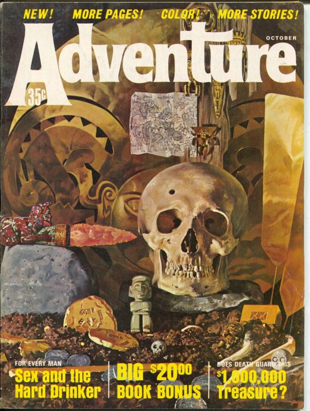 Adventure 101964-skull cover-Beatles-Cavern-Brian Epstein-cheesecake-pulp-VF