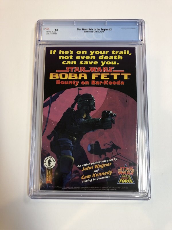 Star Wars Heir to The Empire (1995) # 3 (CGC 9.8 WP) 3rd App General Thrawn