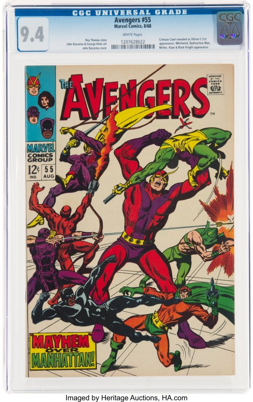 The Avengers #55 (1968) CGC Graded 9.4