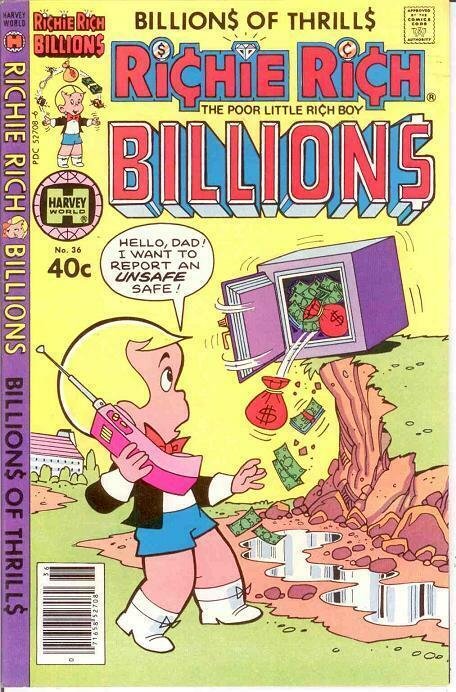 RICHIE RICH BILLIONS (1974-1982) 36 VF-NM Aug. 1980 COMICS BOOK