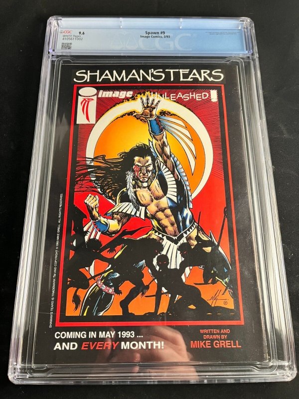 Spawn #9 CGC 9.6 HIGH GRADE Image Comic KEY 1st Medieval Spawn & Angela App