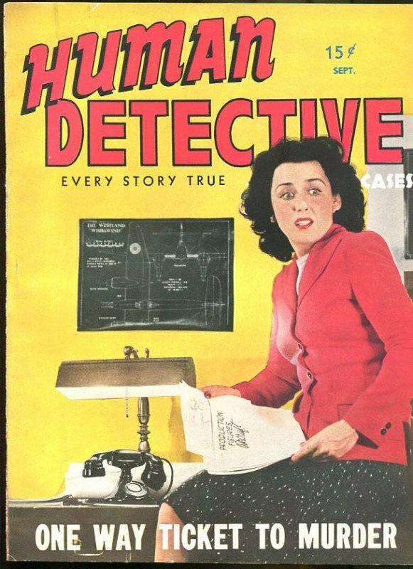 HUMAN DETECTIVE CASES SEP 1943-MAGAZINE-CRIME-PULP-CASE OF THE ZOOT SUIT K G/VG