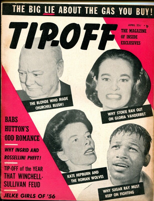 Tip-Off #1 4/1956-1st issue-Gypsy Rose Lee-commies-scandals-exploitation-VG