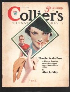 MAG: Collier's 12/2/1937-Delano cover art -Thunder in the Dust by Alan LeMa...