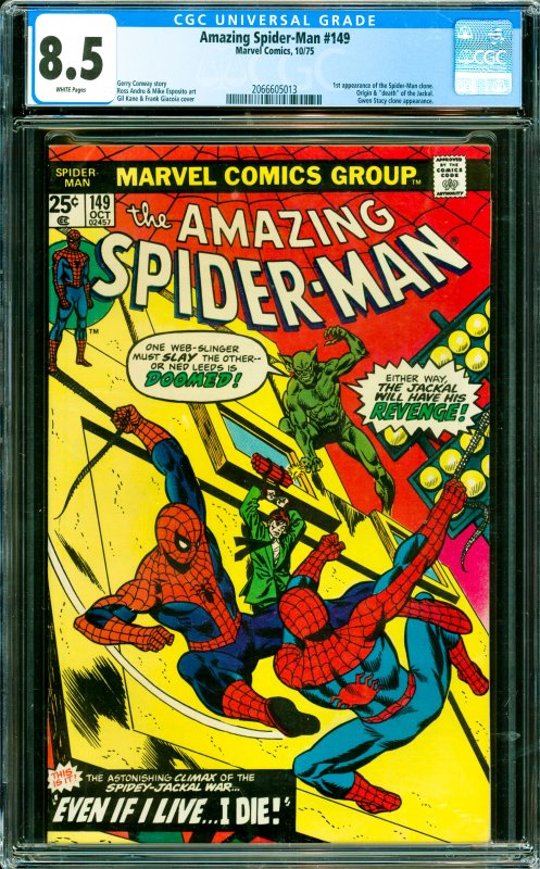 Amazing Spider-Man #149 CGC graded 8.5 1st appearance of the Spider-Man clone...
