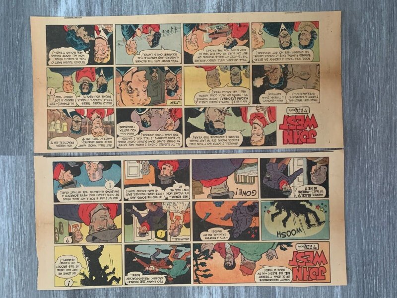 1940s JOHN WEST by JJ Olson 15x7 Newspaper Sunday Comic pgs VG-/VG LOT of 20