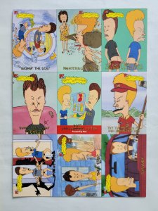 Beavis an Butt-head 9 card uncut promo sheet - Fleer 1994 First Edition