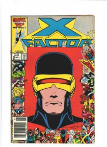 X-Factor #10 FN 6.0 Newsstand Marvel Comics 1986 Cylcops 25th Anniversary Cover