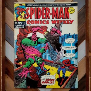 SPIDER-MAN COMICS WEEKLY #74 VF (Marvel UK 1974) Ft. GREEN GOBLIN plus THOR