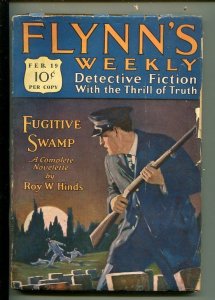 FLYNN'S WEEKLY DETECTIVE FICTION-FEB 191927-PULP-CRIME-MYSTERY-HINDS-g/vg