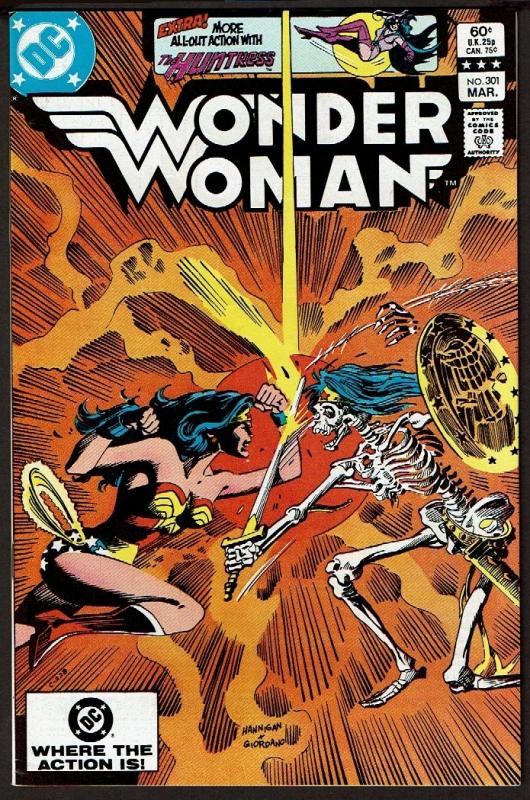 Wonder Woman #301 (1st Series) Huntress Backup Story.  8.5 VF+ 