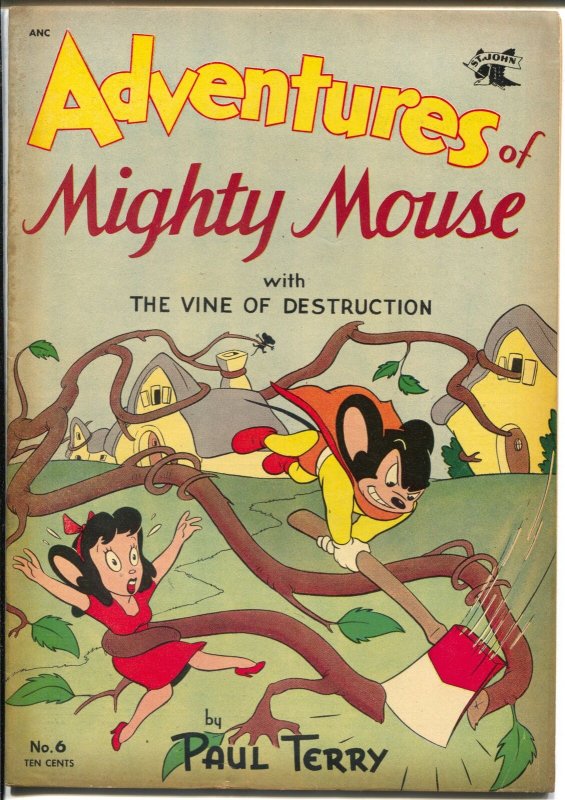 Adventures of Mighty Mouse #6 1952-St John-Dan Crippen Collection-sci-fi-FN+ 