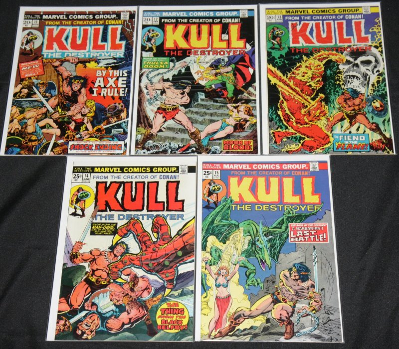 Marvel Bronze Age KULL THE CONQUEROR 15 Mid-High Grade Comic Lot FN-VF+ #1-15
