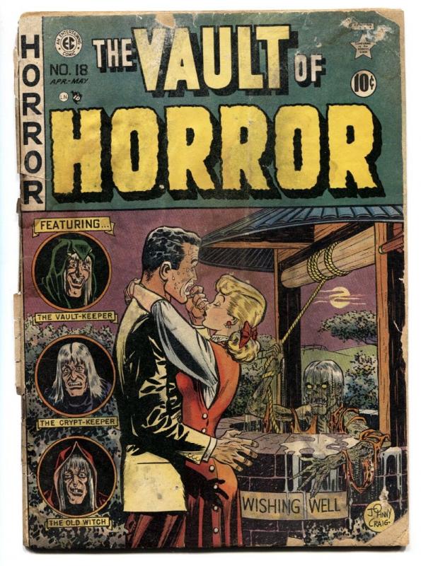 VAULT OF HORROR #18 EC pre-code horror 1951-Wishing Well cover