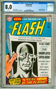 The Flash #167 (1967) CGC 8.0! OW Pages!