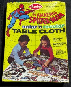 1979 AMAZING SPIDER-MAN Table Cloth to Color BOX ONLY Avalon 972 VG 4.0