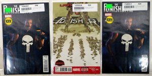 Punisher Lot 3 #10th 19, 11th 6Bx2 2016 Marvel 1:15 Incentive Var Cosplay Comics