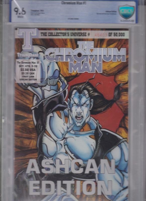 CHROMIUM MAN #1-ASHCAN EDITION-1993-/ CBCS 9.6 / WHITE PAGES / TRIUMPHANT