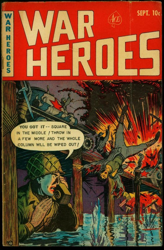 War Heroes #3 1952- Korean War- Ace Comics G