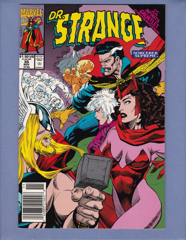 Doctor Strange Sorcerer Supreme #35 FN Thor Drax Newsstand Marvel 1991