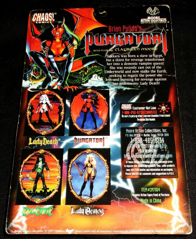 Brian Pulido's Purgatori Action Figure by Clayburn Moore (Chaos, 1997)