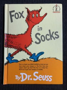1993 FOX IN SOCKS by Dr Seuss HC FN 6.0 Beginner /  Random House