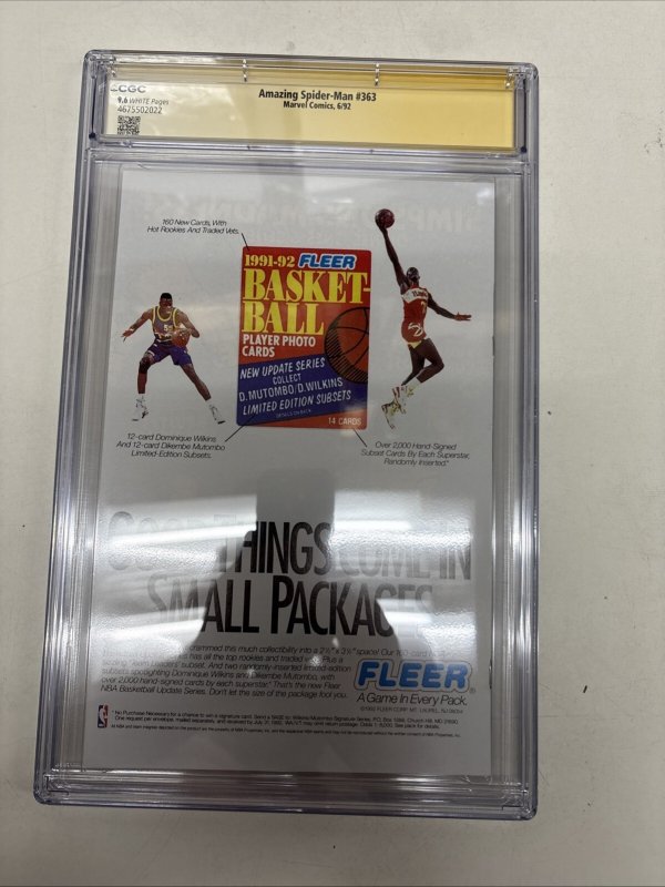 Amazing Spider-Man (1992) # 363 (CGC 9.6 SS) Signed Mark Bagley Carnage