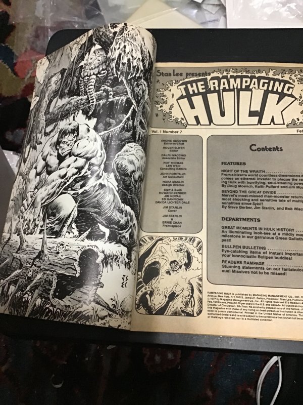 Rampaging Hulk #7 (1978) Man-Thing Hero werewolf by night TV! High-grade VF