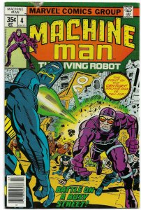 MACHINE MAN#4 FN/VF 1978 MARVE COMICS. $6 UNLIMITED SHIPPING!