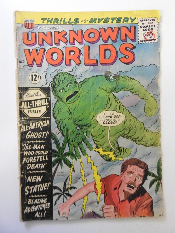 Unknown Worlds #17 (1962) GD/VG Condition! extra staple added, moisture stain