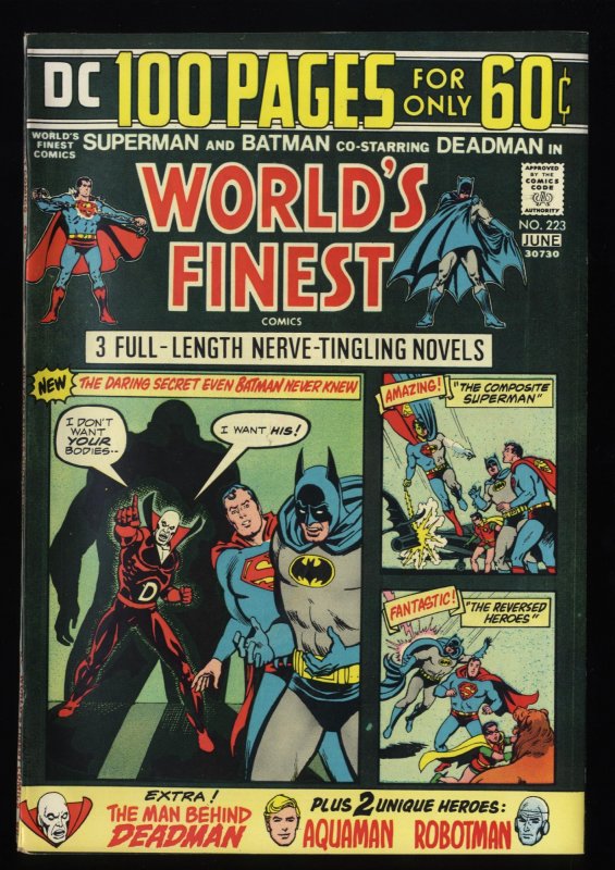 World's Finest Comics #223 FN/VF 7.0 Batman Superman Deadman!