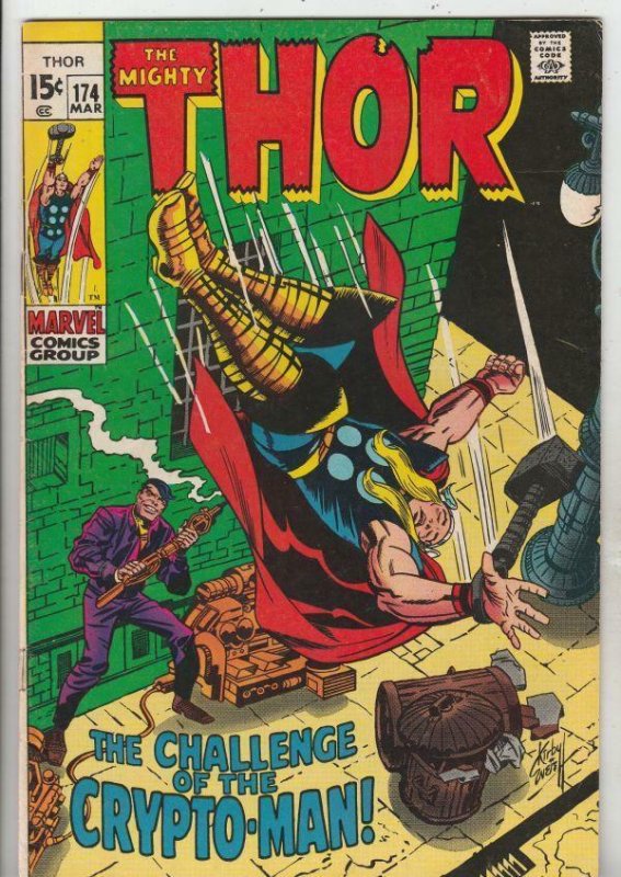 Thor, the Mighty # 174 strict VG/FN+  1st   appearance Crypto-Man