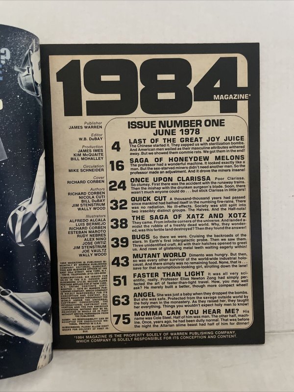 1984 #1 1978 Warren Magazine