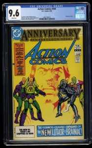 Action Comics #544 CGC NM+ 9.6 White Pages Anniversary Issue!