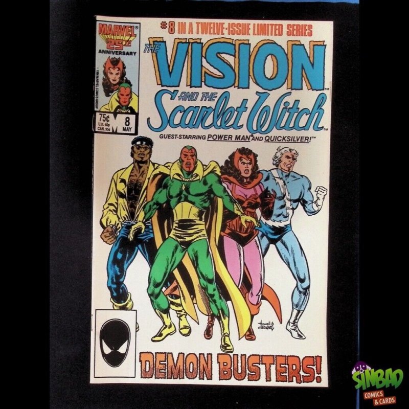 Vision and the Scarlet Witch #8 - Demon Busters (8.0) 1986  Comic Books -  Copper Age, Marvel, Scarlet Witch, Superhero / HipComic