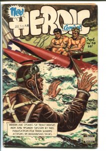 HEROIC COMICS #50 1948-AIR FORCE CRASH COVER VG/FN