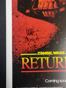 Zombie Wars Return From the Grave - Parody Movie Poster SIGNED by Matt Busch