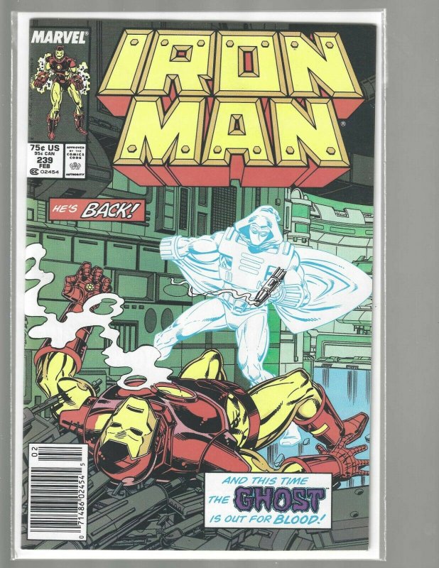 Iron Man, #239 Marvel Comic, 1988, High Grade