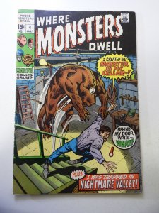 Where Monsters Dwell #4 (1970) VG Condition moisture stains