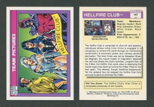 1990 Marvel Comics Card  #145 ( Hellfire Club )  MINT