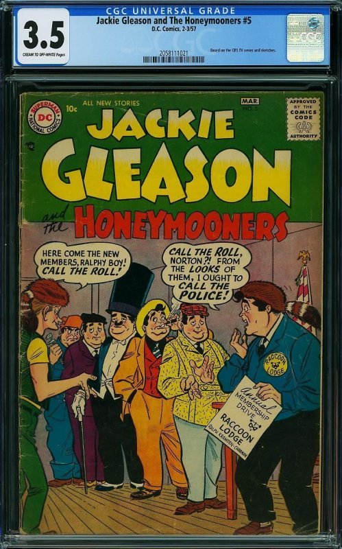 Jackie Gleason and the Honeymooners #5 (1957) CGC 3.5 VG-