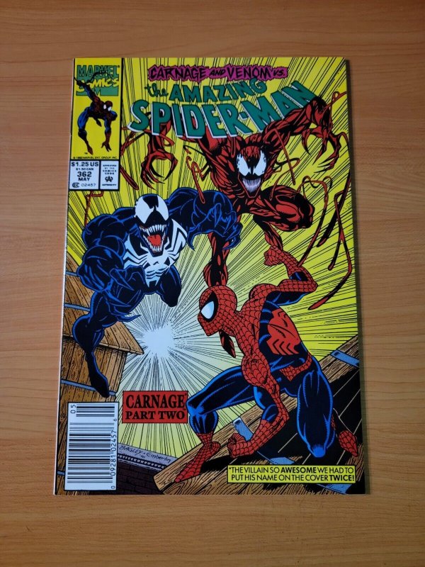 Amazing Spider-Man #362 Newsstand Variant ~ NEAR MINT NM ~ 1992 Marvel Comic