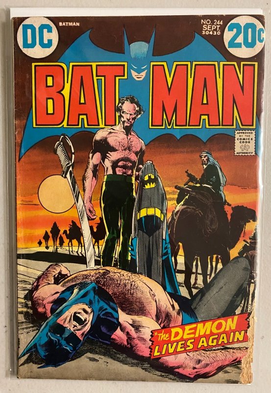 Batman #244 DC (3.0 GD/VG (corned chewed)) Ra's Al Ghul appearance (1972)